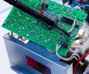 medical equipment being soldered and repaired