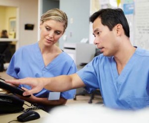 nursing informatics instructor and student